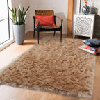 duduta Beige Faux Sheepskin Fur Rug 3x5 ft, Fluffy Carpet Rug | Shag Fuzzy - Image 6