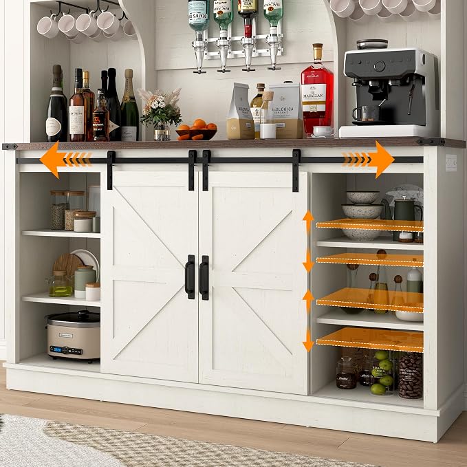 Farmhouse Coffee Bar Cabinet - Image 6