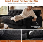 MONVANE 75.6" Convertible 3 Seater Sofa, 2-in-1 Boneless Sleeper Sofa Bed - Image 5