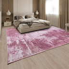 Entryway Rug 3x5 Pink Bedroom Area Rug Washable Non Slip Abstract Boho Rugs - Image 4