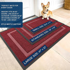 OLANLY Front Door Mat Outside 33x21, All-Season Heavy-Duty Rubber Doormat | - Image 2