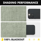 MIULEE 100% Blackout Linen Curtains 42 x 84 Inch Sage Green 2 Panels | Thermal - Image 7