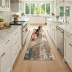 RELEANY Washable Runner 2'x7' Abstract Area Rug by RELEANY