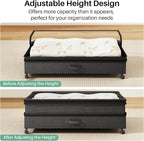 Kitstorack 2Pack Height-adjustable Under Bed Storage - Image 3