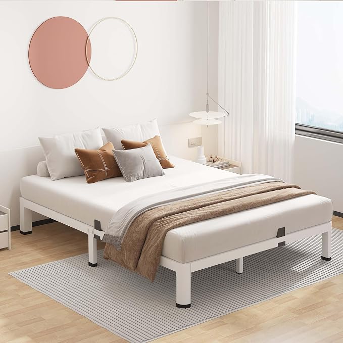ROIL 7 Inch White Full Bed Frame - Image 7