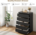 Jocoevol Black 5 Drawer Dresser - Image 7