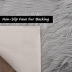 Goolela Grey Fluffy Fuzzy Furry Rug 2x6 - Image 5