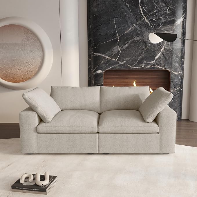 Cloud Modular Sectional Sofa Couch, 80.3" Convertible Couches Lovesofa by SofaFurniture