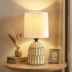 EJIAXIN Small Table Lamp -13.5" Boho Lamp by WelcometoEJIAXIN