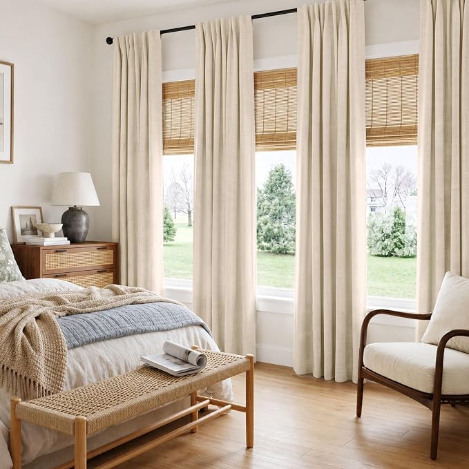 INOVADAY 100% Blackout Linen Curtains - Image 6
