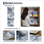 2x5 Blue Rug Runners for Hallways Kitchen Non Slip Washable Entryway Runner Rugs - Image 8