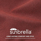 Unimatta Sunbrella Outdoor High Back Chair Cushion Seat Pads, 44 x 21 Inch - Image 2