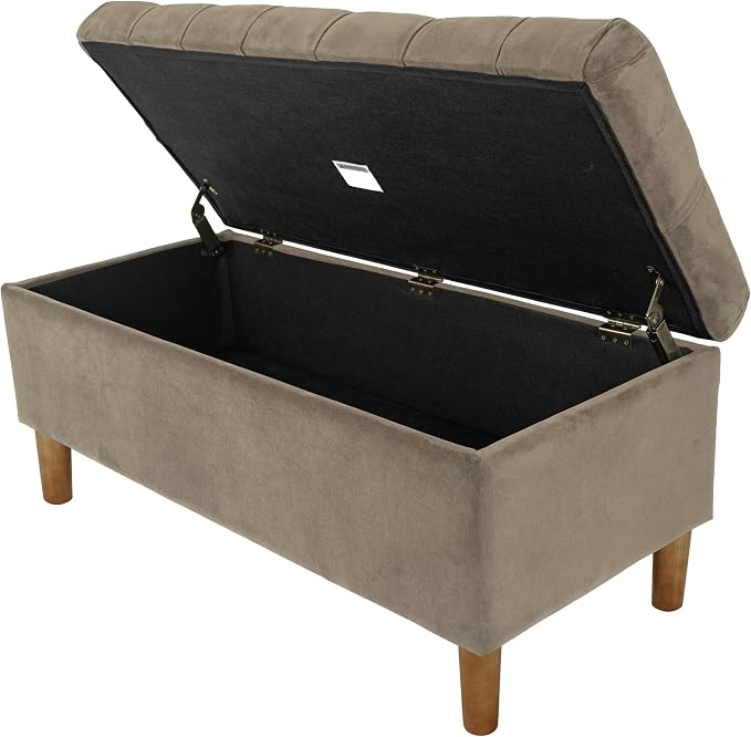 Homepop Home Decor | Tufted Ainsley Button Storage Ottoman Bench - Image 7