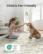 AMADA HOMEFURNISHING Washable Area Rug, Low-Profile Large Area Rug - Image 3