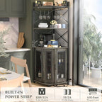 Aheaplus Corner Bar Cabinet - Image 6