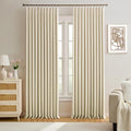 Cream Beige Curtains 72 inch Wide x 108 inch Long 2 Panels by KEQIAOSUOCAI