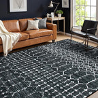 Lahome Moroccan Black Area Rugs 6x9 Living Room by Lahome