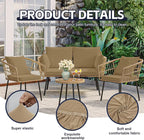 8Pcs Patio Cushion Covers, Outdoor Stretch Cushion Covers, Washable | Stretch - Image 3