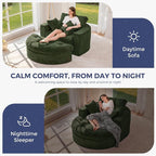 MAXYOYO Oversized Round Chaise Lounge Sofa, Upholstered Lounge Chair - Image 7