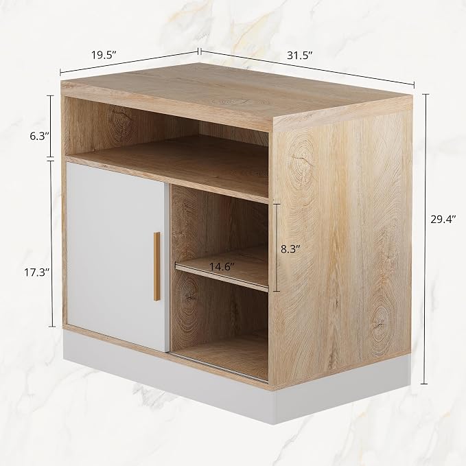 ModernMate Modern Light Walnut Wood Accent Cabinet - Image 2