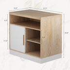 ModernMate Modern Light Walnut Wood Accent Cabinet - Image 2