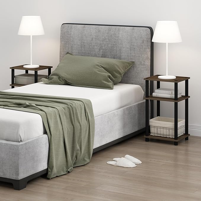 Furinno JUST Side Table, 3-Tier End Table, Open Shelves Night Stand, Bedside - Image 6