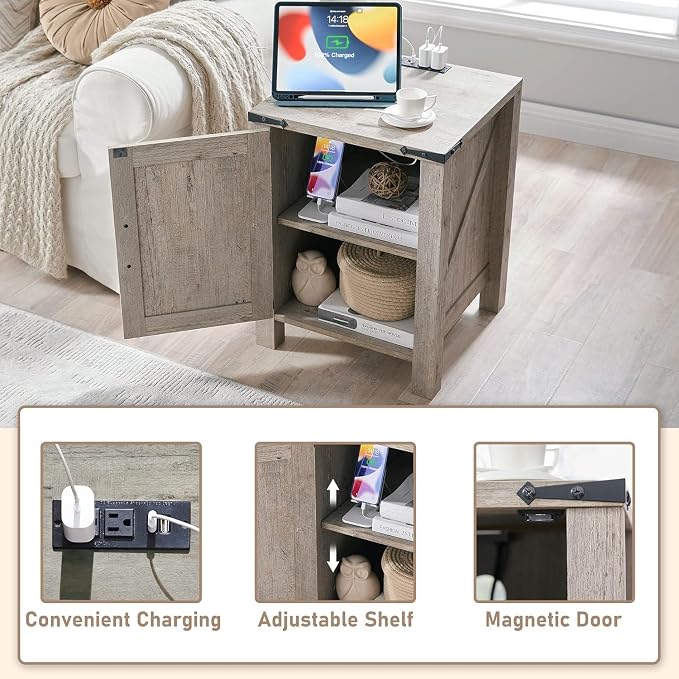 OKD Farmhouse Nightstand Set of 2 - Image 3