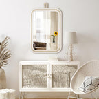 Nautical Rope Mirror Rectangle Wooden 22''Lx16''W White Decorative Mirror - Image 6