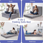Folding Sofa Bed, 4 in 1 Convertible Sleeper Chair - Image 4