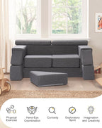ROBUD Kids Couch, DIY-Style & Washable Toddler Sofa - Image 6