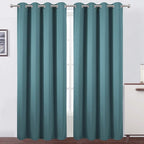 Blackout Curtains 66 x 95 inch/Sea Teal Curtains Set of 2 Panels/Thermal by Lemomo