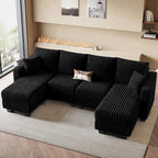 Belffin U Shaped Couch with Reversible Chaises Sectional Couches by Belffin