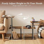 Faesun 360° Swivel Side Table for Height Adjustable, C Shaped End Table for - Image 2