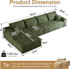 AUGOP 136" Sectional Couches for Living Room Modern Modular Sofa - Image 2