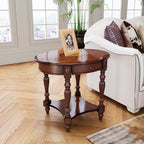 PADMA HOUSE Solid Wood Oval End Table by PADMAHOUSE
