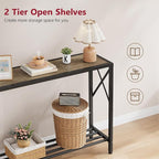 Tajsoon Console Table 41.8”, 2-Tier Industrial entryway Table, Narrow Sofa Table - Image 4