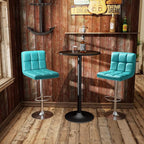 Homall Bar Stools Modern PU Leather Adjustable Swivel Barstools, Armless - Image 8
