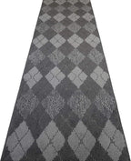 Custom Length Hallway Runner Rug, Slip Resistant, Squares Anthracite, 26 Inch X - Image 6