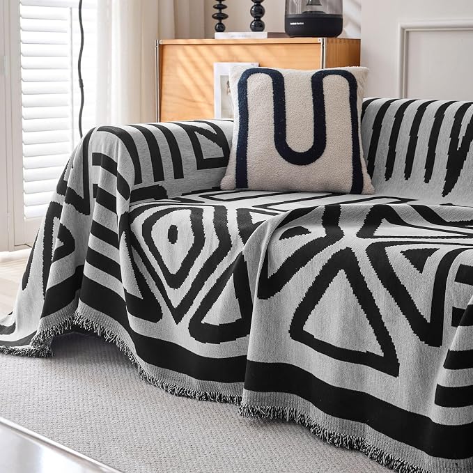 VClife Boho Couch Cover, Non Slip Chenille Furniture Protector - Image 3