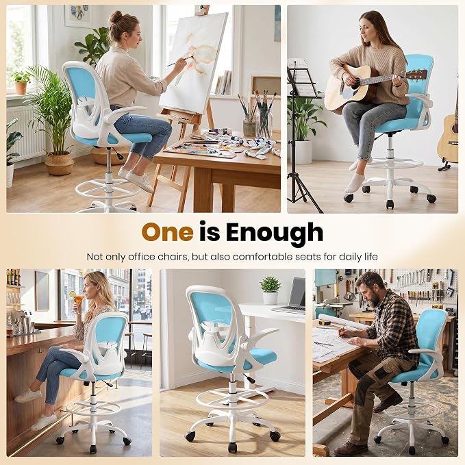 Primy Drafting Chair Tall Office Chair - Image 5