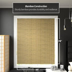 Red Lantern Burnt Bamboo Cordless Window Shade - Image 2
