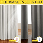 NICETOWN Extra Long Linen 100% Blackout Curtains 120 inches Length 2 Panels Set - Image 3