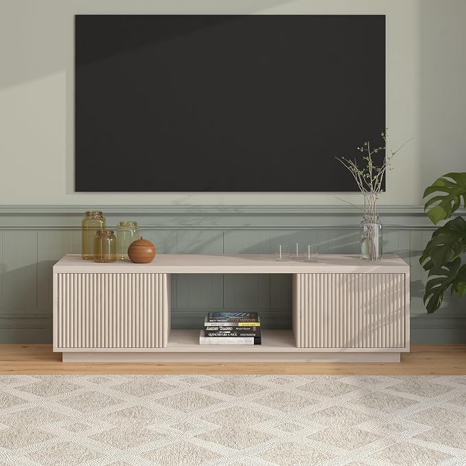 Henn&Hart Fluted TV Stand for TVs up to 65" - Image 2