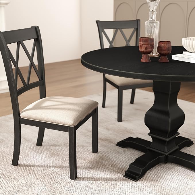 Roundhill Furniture Windvale Fabric Upholstered Dining Chair - Image 5