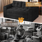 Gizoon Convertible Loveseat Sleeper Sofa Bed, Corduroy Pull Out Couch - Image 8
