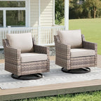 Outdoor Swivel Rocker Patio Chairs-High Back Wicker Swivel Rocker Patio Chairs by AMCLOBA
