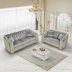 DAMAIFROM Mid Century Modern Chesterfield Sofa Couch, 2 Seat Tufted Sofas - Image 6