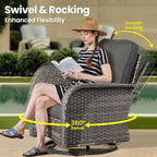 ovios 3-Piece Patio Furniture Set, Outdoor Wicker Sofa - Image 2