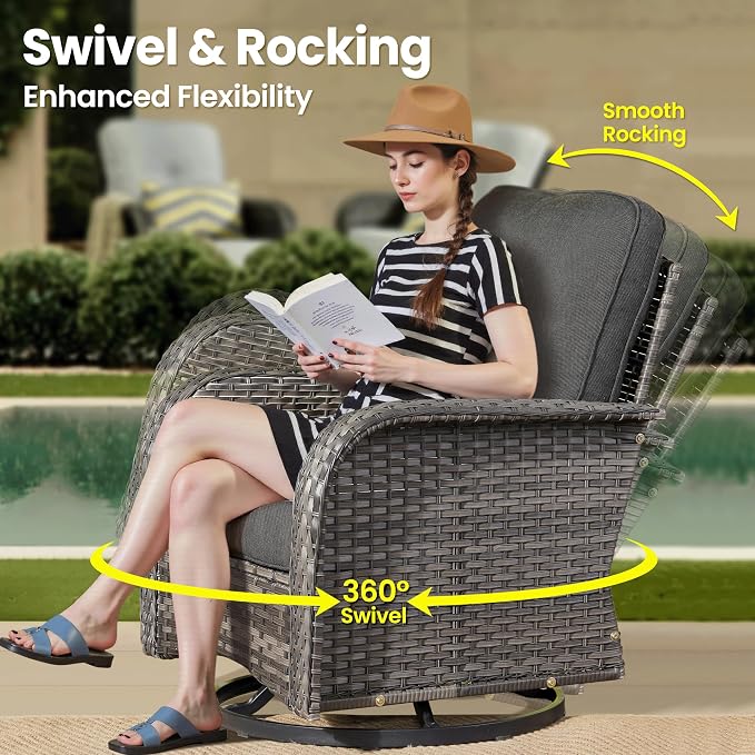 ovios 7-Piece Patio Furniture Set, Outdoor Wicker Sofa - Image 2