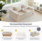 MAXYOYO Loveseat Sofa Bed, 4 in 1 Convertible Boneless Couch Folding Recliner - Image 8